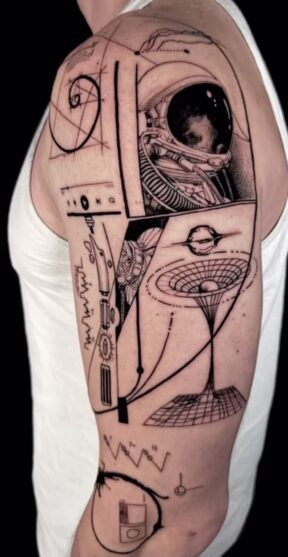 Abstract Surreal Collage Sleeve