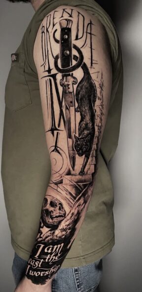 Vertical Text and Symbols Sleeve