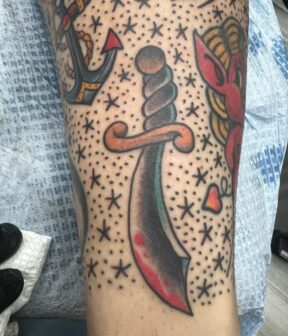 Traditional Dagger and Anchor