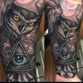 Owl and All-Seeing Eye Realism