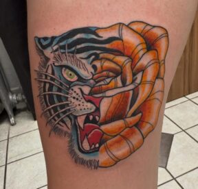 Traditional Tiger and Rose